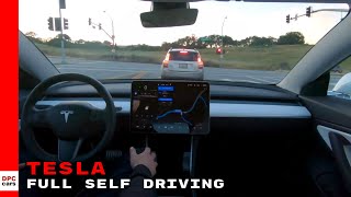 Tesla Autopilot Full Self Driving With Model 3 Demonstration [upl. by Ridan]