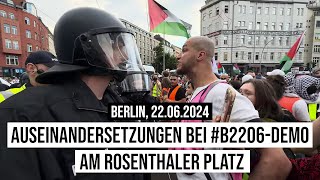 22062024 Berlin Palästinenser demonstrieren gegen Israelis am Rosenthaler Platz Prenzlauer Berg [upl. by Bunting23]