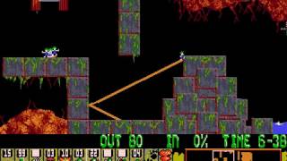 Lemmings  Mayhem  Speedrun all levels 130 DOS [upl. by Cirala]