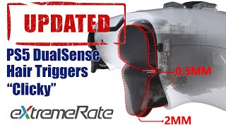 UPDATED PS5 Controller Clicky Hair Trigger Kit Installation Guide  eXtremeRate [upl. by Aseiram]