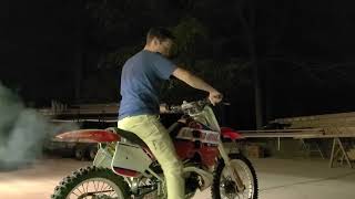 1989 Honda CR500 cold start [upl. by Omik515]