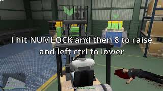 HOW TO USE FORKLIFT ON PC GTA V [upl. by Lennard41]