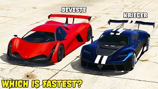 GTA 5  BENEFACTOR KRIEGER vs DEVESTE EIGHT  Which is Fastest [upl. by Jordain752]