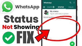 HOW TO FIX WhatsApp Status Not Showing Problem Solved  WhatsApp Status Not Showing for All Contacts [upl. by Yhtir]