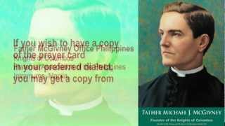 Prayer for the Canonization of Father Michael J McGivney [upl. by Julianna]