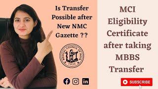 MCI Eligibility Certificate after MBBS transfer [upl. by Waxler]