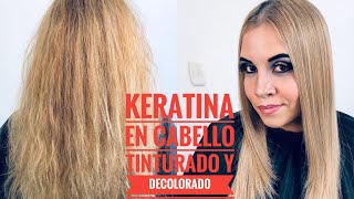 Keratina en Cabello Tinturado y Decolorado [upl. by Sage]