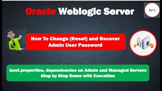 Weblogic Server  Change Admin User Password Reset and Recover [upl. by Cleti]