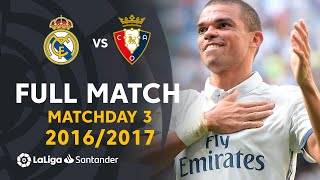 Real Madrid vs CA Osasuna 52 J03 20162017  FULL MATCH [upl. by Yrrak522]