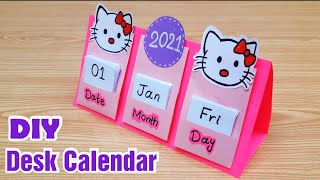 How to make New Year 2021 Desk Calendar  DIY Calendar  Handmade Desk Calendar  New Year Crafts [upl. by Nnylrebma]