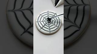 Spiderweb cookie🕷️ recipes and supplies linked in my bio cookiedecorating oddlysatisfying asmr [upl. by Andree]