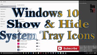 Hide amp show Notification System Tray Icons in Windows 10 [upl. by Nnahaid]