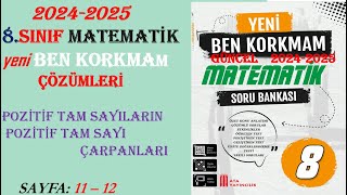 8SINIF MATEMATİKBEN KORKMAM POZİTİF TAM SAYILARIN POZİTİF TAM SAYI ÇARPANLARI SAYFA 11  12 [upl. by Gussman]