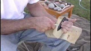 Flint Knapping a Humboldt Point pt 5  Recessed Platform Preparation for Pressure Flaking [upl. by Jane]