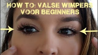 VALSE WIMPERS VOOR BEGINNERS  FALSE LASHES TUTORIAL [upl. by Enaywd]