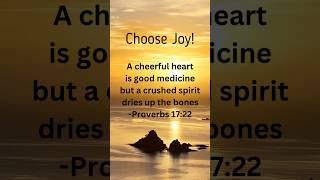 Be Joyful  Choose Joy  Proverbs 1722 choosejoy joy bibleverse [upl. by Millham53]