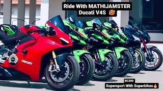 Ride with MATHIJAMSTER Ducati V4S 🥵 ZX10R  being bharath [upl. by Lathe]