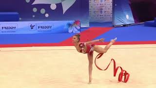 Dina Averina All Around  ribbon 37th Rhythmic Gymnastics European Championship Varna 2023 rg [upl. by Ettenad]