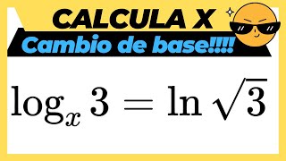 Ecuación LOGARÍTMICA con neperianos por CAMBIO DE BASE [upl. by Alimaj]