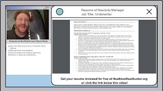 Recruiter Reviews a Underwriter Resume Resolute Manager [upl. by Keever838]