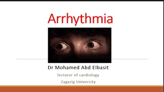 Arrhythmia section for 5th year clinical pharmacy students cardiology Dr Mohamed Abdelbasit [upl. by Kreiker]