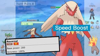 Reversal Speed Boost Blaziken One Shots Everything  Pokemon Showdown National Dex Ou [upl. by Nylrahs]