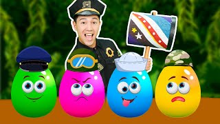 Surprise Eggs Proffesion Song  Tigi Boo Kids Songs [upl. by Adlez]