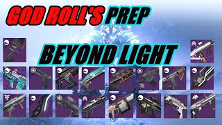 Beyond Light All Umbral Weapons PVE God Rolls Prep For Solo Play  Extensive Overview Destiny 2 [upl. by Chiang]