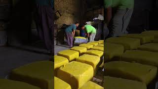 How Soap Is Made StepbyStep Yellow Soap Production [upl. by Cherey788]