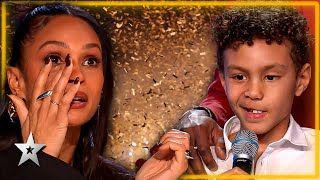 Dreams Come True BRAVE Young Boy Wins the Golden Buzzer in a HEARTBREAKING Audition [upl. by Dez912]