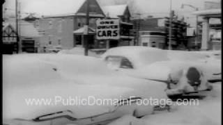 December 1963 Winter Snow Storms Public Domain Footage Newsreel wwwPublicDomainFootagecom [upl. by Francie16]