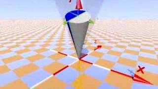 Precession of a forcefree symmetric top detailed animation [upl. by Michaela348]