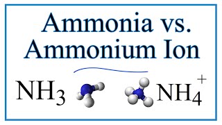 Ammonia vs the Ammonium Ion NH3 vs NH4 [upl. by Milzie]