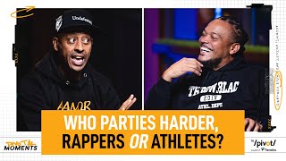 Athletes and Rappers who’s most likely to be at the center the party The Pivot Podcast Clips [upl. by Ailemak]