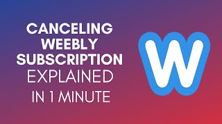 How To Cancel Weebly Subscription 2025 [upl. by Aihsei]