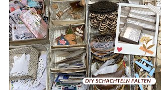 Wie du Schachteln selber falten kannst ❤️ Zwei Methoden‼️ DIY Paper Box ❤️ Bollenhut Art [upl. by Ahsenauj]