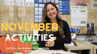 NOVEMBER ACTIVITIES part 2  thanksgiving ideas  kindergarten distribution [upl. by Dj718]