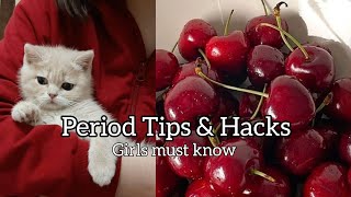 Period Tips amp Hacks  Girls must know [upl. by Fawnia]