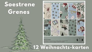 Soestrene Grenes  12 Weihnachtskarten ein Block  Mintrahmen 20x20cm 🎄 [upl. by Dulla]