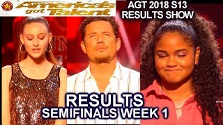 RESULTS SemiFinals 1 Michael Ketterer Amanda Mena Makayla Phillips Americas Got Talent 2018 AGT [upl. by Atla]