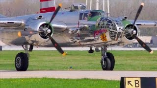 Doolittle Raiders  B25 Landing  WrightPatterson AFB For Doolittle Raiders [upl. by Cran]