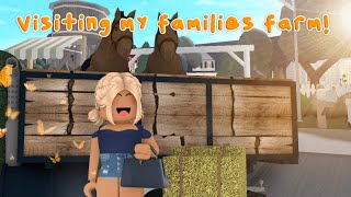 VISITING MY FAMILIES FARM TORNADO IS COMING  Roblox Bloxburg Roleplay  WITH VOICE [upl. by Atinyl]