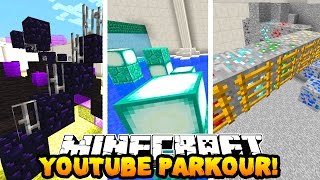 Minecraft YOUTUBER PARKOUR 12 EPIC BIOMES  with Preston amp Lachlan [upl. by Arekat]