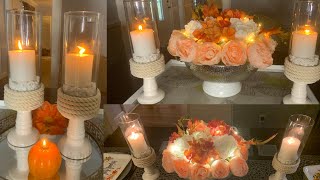 DIY Dollar tree centerpiece  thanksgiving centerpiece [upl. by Itraa73]