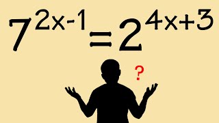 How to solve an exponential equation with two different bases [upl. by Goode]