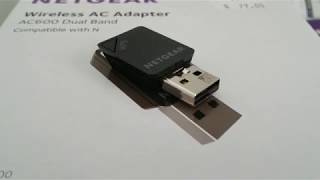 Unboxing amp Hands on look at Netgear Wireless AC Adapter AC600 Dual Band [upl. by Woolley87]