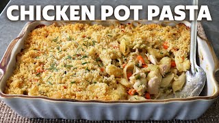 How to Make a Chicken Pot Pie Pasta Casserole  Food Wishes [upl. by Desdamonna]