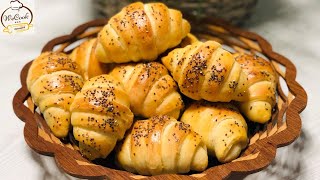 Kifle me nutella me djath dhe marmelate  Croissant recipe tasty [upl. by Atiuqer]