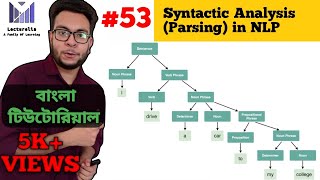 Lec53 Syntactic Analysis Parsing in NLP  আর্টিফিশিয়াল ইন্টেলিজেন্স বাংলা টিউটোরিয়াল [upl. by Macfarlane668]