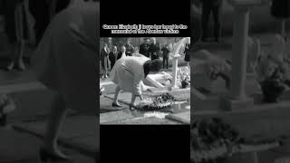 Queen Elizabeth II bows her head to the memorial of the Aberfan victims short queenelizabethii [upl. by Moffit925]